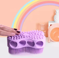 Silicone Bath Brush For Babies, Baby Shampoo Shower Brush, Silicone Body Scrubber, Massage Body Bath Brush