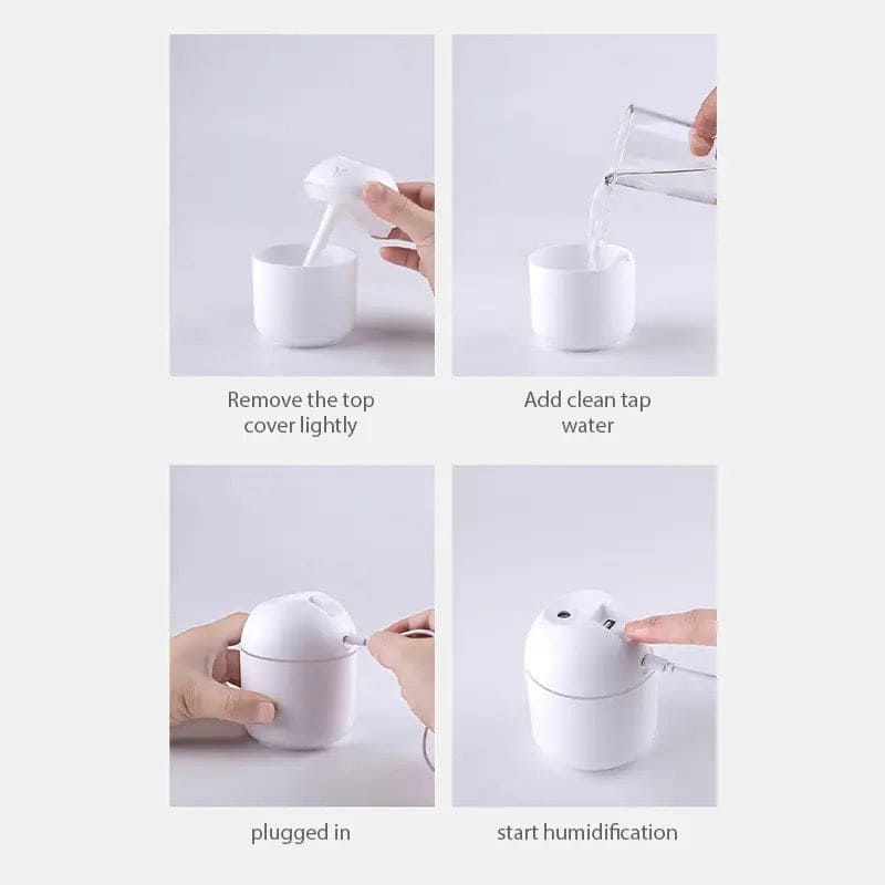 Butterfly Air Humidifier, Mini Ultrasonic Air Humidifier, Household Small Desktop Humidifier, Mini Aroma Oil Diffuse, USB Mist Maker, Mute Desktop Humidifier, LED Display Office Car Diffuser