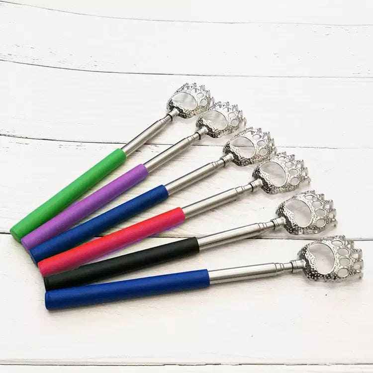Stainless Steel Telescopic Back Scratcher, Claw Portable Massager, Anti Itch Self Massager, Hackle Hand Telescopic Back Scratcher,  Bear Claw Extendable Telescoping Itch Sticks