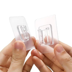 Set Of 4 AB Sticker Set, Pair Double Sided Wall Sticker, Self Adhesive Buckle Wall Hooks, Multipurpose Strong Suction Cup Hooks, Transparent Traceless Adhesive Hooks, Wall Storage Holder For Kitchen And Bathroom