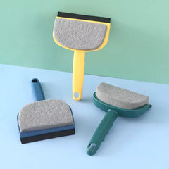 Multifunctional Glass Window Sponge Wiper, Glass Clean Scraper Washing Wiper, Floor Window Cleaning Sponge, Soft Rubber Glass Wiper Scraper, Double Sided Shower Cleaning Sponge