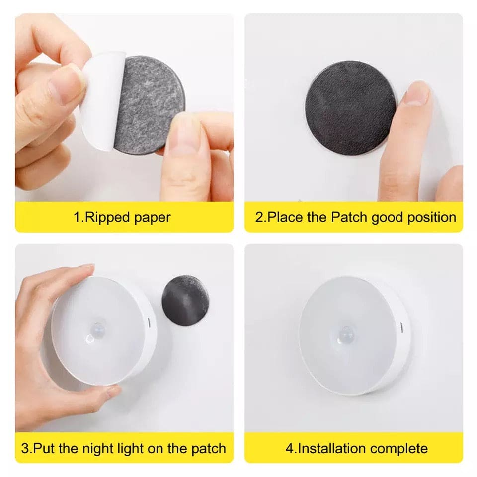 Motion Sensor Night Lamp, Magnetic Body Induction Lamp, Wireless Hook Magnetic Closet Bedroom Wall Lamp