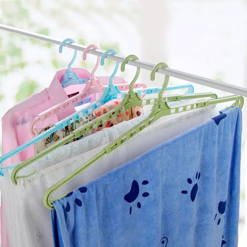 Set Of 3 Stretchable Clothes Hanging Hanger, Multifunction Plastic Clothes Hanger, Adjustable Clothes Hanger Closet Organizer