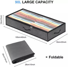 Underbed Storage Bags, Large Storage Bags, Comforters Containers, Storage Bags with Clear Windows