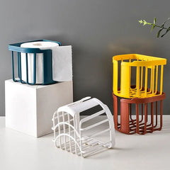 Toilet Paper Shelf, Punch-Free Toilet Paper Shelf, Bathroom Kitchen Tissue Box, Wall-Mounted Sticky Paper Storage Box, Toilet Roll Holder
