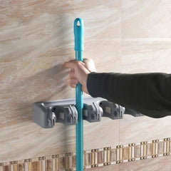 Magic Mop Holder, Multifunctional Broom Holder, ABS Mop Holder, Kitchen Bathroom Organizer Rack, Brush Broom Organizer Hanger, Household Mop Brush Hanger, 4 Position Broom And Mop Holder