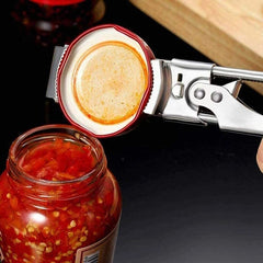 Multifunctional Bottle Cap Opener, Stainless Steel Jar Opener, Easy Opening Cap Tool, Adjustable Jar and Bottle Opener, Jar Lid Gripper
