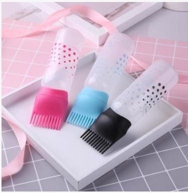 120ml Empty Hair Dye Bottle, Reusable With Applicator Brush Bottles, Convenient Perm Dyed Hair Shampoo Bottle, Oil Comb Dispensing Applicator Bottles, Hair Styling Tool