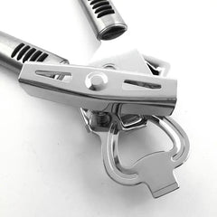 3 In 1 Manual Can Opener, Stainless Steel Heavy Duty Can Opener, Multifunctional Jar Opener, Portable Kitchen Tool, Professional Effortless Openers with Turn Knob Bar