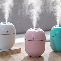 Mini Portable Ultrasonic Air Humidifer, Aroma Essential Oil Diffuser, USB Mist Maker, Mute Desktop Humidifier, LED Display Office Car Diffuser