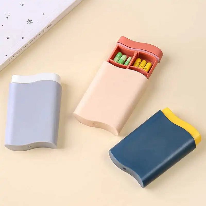 Portable 6 Grid Pill Box, Tablet Pill Box Dispenser, Medical Kit Organizer, Small Mini Pill Box, Seal Pill Storage Organizer, Outdoor Travel Pill Dust-proof Protect Container