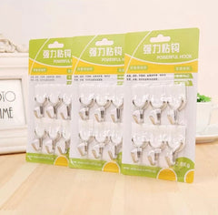 Pack Of 6 Self Adhesive Wall Mounted Hanger Suction Cups, Strong Self Adhesive Hooks, Bathroom Kitchen Sticky Wall Hook