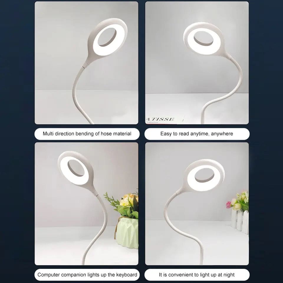 Smart Voice Control Night Light, Dormitory Bedside Lamp, Eye Protection Saving Energy Desk Lamp, Freely Foldable Desk Lamp, USB Reading Table Lamp, Ring Eye Care Led Light, Study Reading Night Light