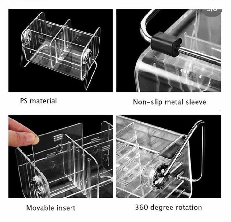 Acrylic Clear Remote Control Holder, 360 Rotating Desktop Makeup Cosmetic Storage Box, Glasses Sundries Organizer
