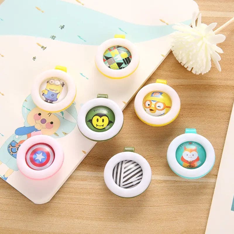 Baby Anti Mosquito Buckle, Plant Essential Oil Mosquito Clip, Toddler Flies Repellent Clips, Portable Mosquito Repellent Buckle For Outdoor, Waterproof Child Mosquito-proof Clamps, Cartoon Mosquito Repellent Button, Mosquito Repellent Clips For Household
