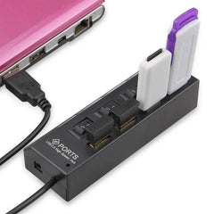 Multi USB Splitter, Small Splitter Switch, Computer USB Extension Hub, Hight Speed Mini Port Hub Adapter, Standard Type Power Adapter, Extender Extension Connector