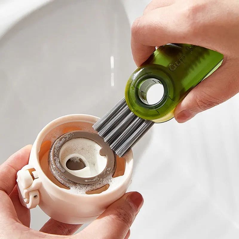 3 in 1 Bottle Mouth Cleaning Brush, Bottle Gap Cleaning Brush, Groove Cleaning Brush, Bottle Mouth Cleaning Brush, Multifunctional Bottle Gap Cleaner, Insulation Bottle Cup Cleaning Brush, Silicon Cup Cleaner Brush, Water Bottle Cleaning Brush