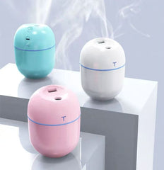 Mini Portable Ultrasonic Air Humidifer, Aroma Essential Oil Diffuser, USB Mist Maker, Mute Desktop Humidifier, LED Display Office Car Diffuser