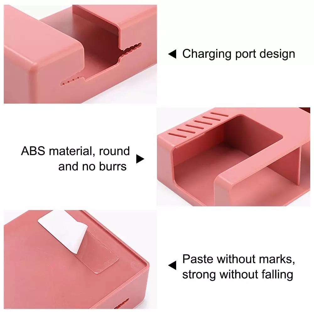 Multifunctional Double Layer Wall Mounted Organizer, Multifunction Punch Free Wall Mounted Storage Box, Mobile Phone Plug Charging Holder, Wall-mounted Storage Box, Wall Debris Storage Holder