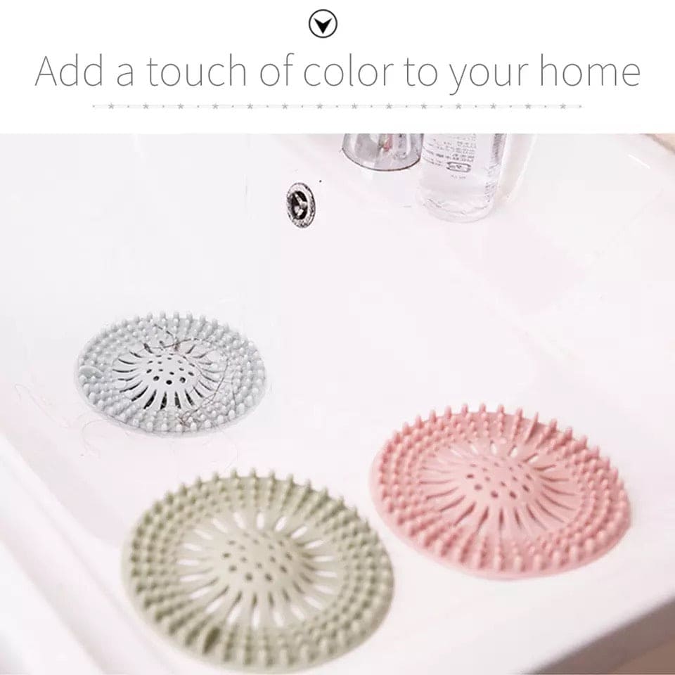 Silicone Sink Drain Stopper, Bathroom Silicone Drain Filter, Bathroom Drain Hair Catcher, Plug Sink Strainer, Sink Sewer Filter Floor Drain