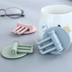 Three Branch Rotating Seamless Adhesive Hook, Strong Bearings Stick Kitchen Wall Hook, Bathroom Hanger, Kitchen Wall Hook