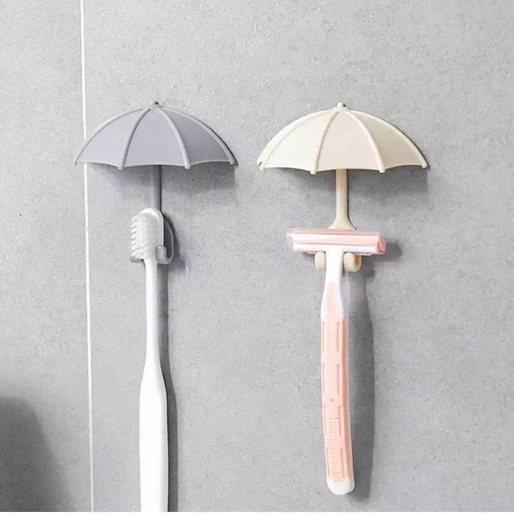 Set Of 3 Umbrella Wall Hooks Sticker, Colorful Key Hanging Holders, Umbrella Toothbrush Holder, Hanging Hook For Hat Purse Key Storage, Umbrella Wall Rack For Kitchens & Bathrooms