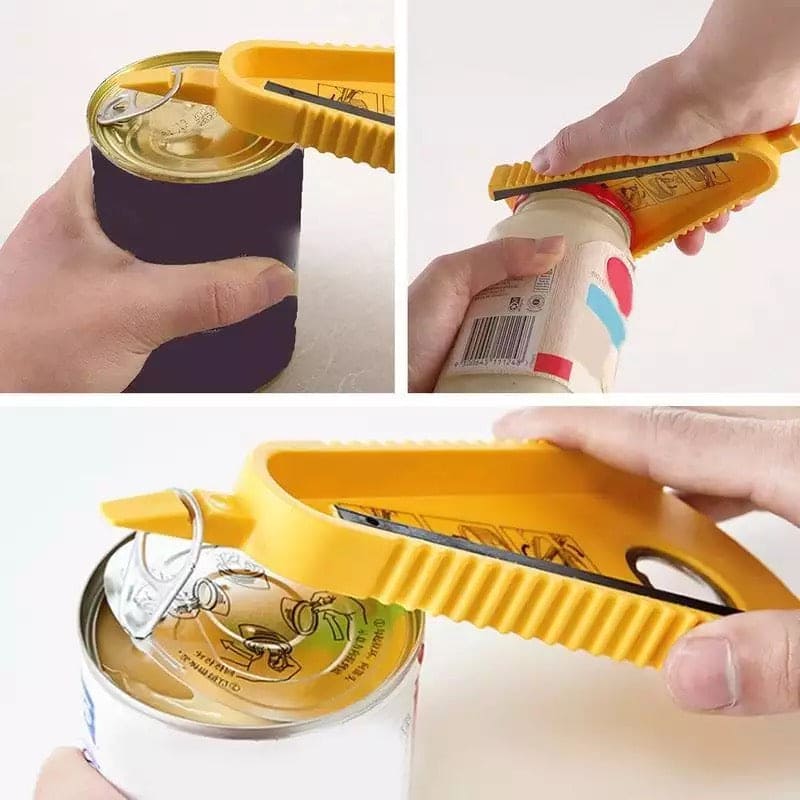 Creative Multifunctional Jar Opener, Bottle Cap Opener, Easy Twist Opening Tool, Cap Opening and Tightening Device, Rotating Multi-Purpose Lid Opener, Effortless Hand-Held Tin Can Bottle Opener