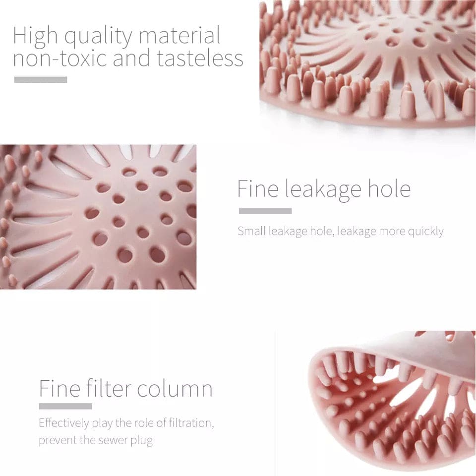 Silicone Sink Drain Stopper, Bathroom Silicone Drain Filter, Bathroom Drain Hair Catcher, Plug Sink Strainer, Sink Sewer Filter Floor Drain