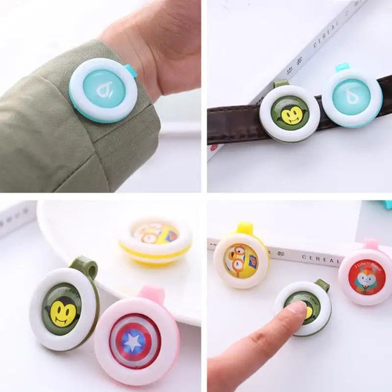 Baby Anti Mosquito Buckle, Plant Essential Oil Mosquito Clip, Toddler Flies Repellent Clips, Portable Mosquito Repellent Buckle For Outdoor, Waterproof Child Mosquito-proof Clamps, Cartoon Mosquito Repellent Button, Mosquito Repellent Clips For Household
