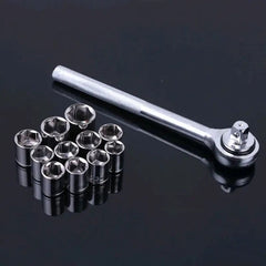 40 Pcs Socket Wrench, Automobile Maintenance & Repair Tools, Car Sleeve Tool Combination Set, Aiwa Combination Tool Set, Socket Organizer Kit With Combination Torque and Insulated Handles, Metric Socket Set