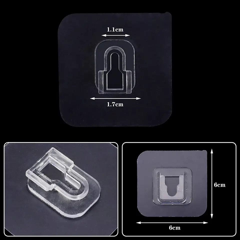 Set Of 4 AB Sticker Set, Pair Double Sided Wall Sticker, Self Adhesive Buckle Wall Hooks, Multipurpose Strong Suction Cup Hooks, Transparent Traceless Adhesive Hooks, Wall Storage Holder For Kitchen And Bathroom