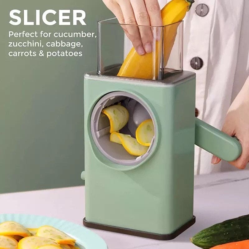 Amazing Multifunctional Vegetable Slicer Cutter Chopper, Veget Graters Shredders Fruit Kitchen Tool French Fry, Multifunction Manual Round Cutter Potato Spiralizer