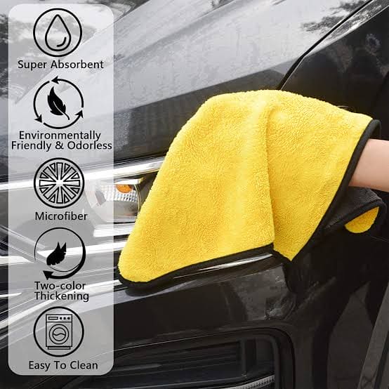 Set Of 3 Microfiber Car Cleaning Cloth, Car Care Cleaning Cloth Wash Towels, Microfiber Towel for Car Cleaning Wash,  Car Drying Cloth, Automobile Cleaning Towel,  Durable Microfiber Car Cleaning Accessory