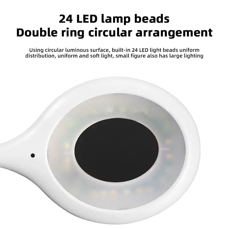 Smart Voice Control Night Light, Dormitory Bedside Lamp, Eye Protection Saving Energy Desk Lamp, Freely Foldable Desk Lamp, USB Reading Table Lamp, Ring Eye Care Led Light, Study Reading Night Light
