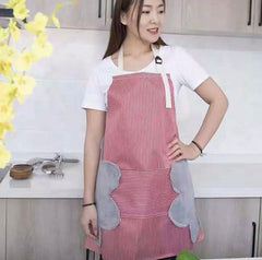 Multifunction Wipeble Kitchen Apron, House Hold Water Proof And Oil-Proof Apron, Enlarged Pocket Waterproof Oil-Proof Coffee Pinafore