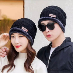 New Beanie Hat, Skin Cap & Scarf Set, New Coral Fleece Scarf, Men Wool Scarf Caps, Winter Beanies for Men