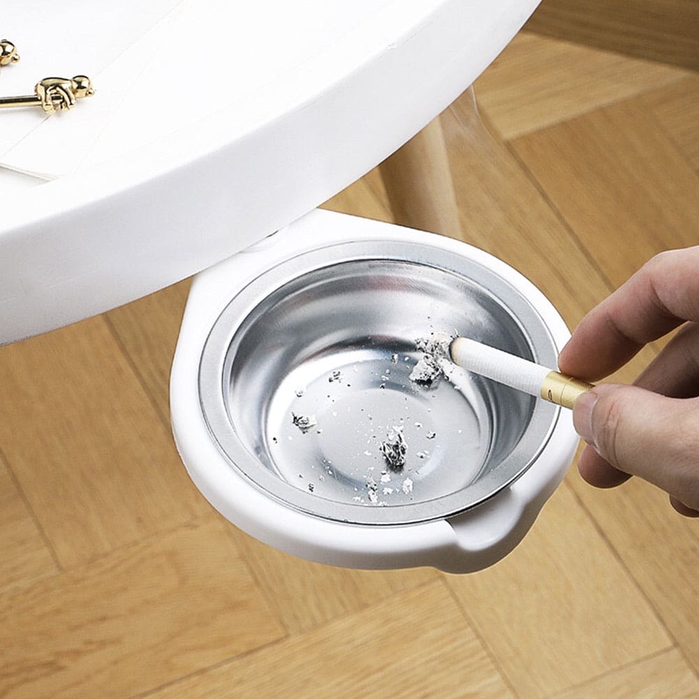 Stainless Steel Undertale Ashtray, Rotatable Self Adhesive Ashtray