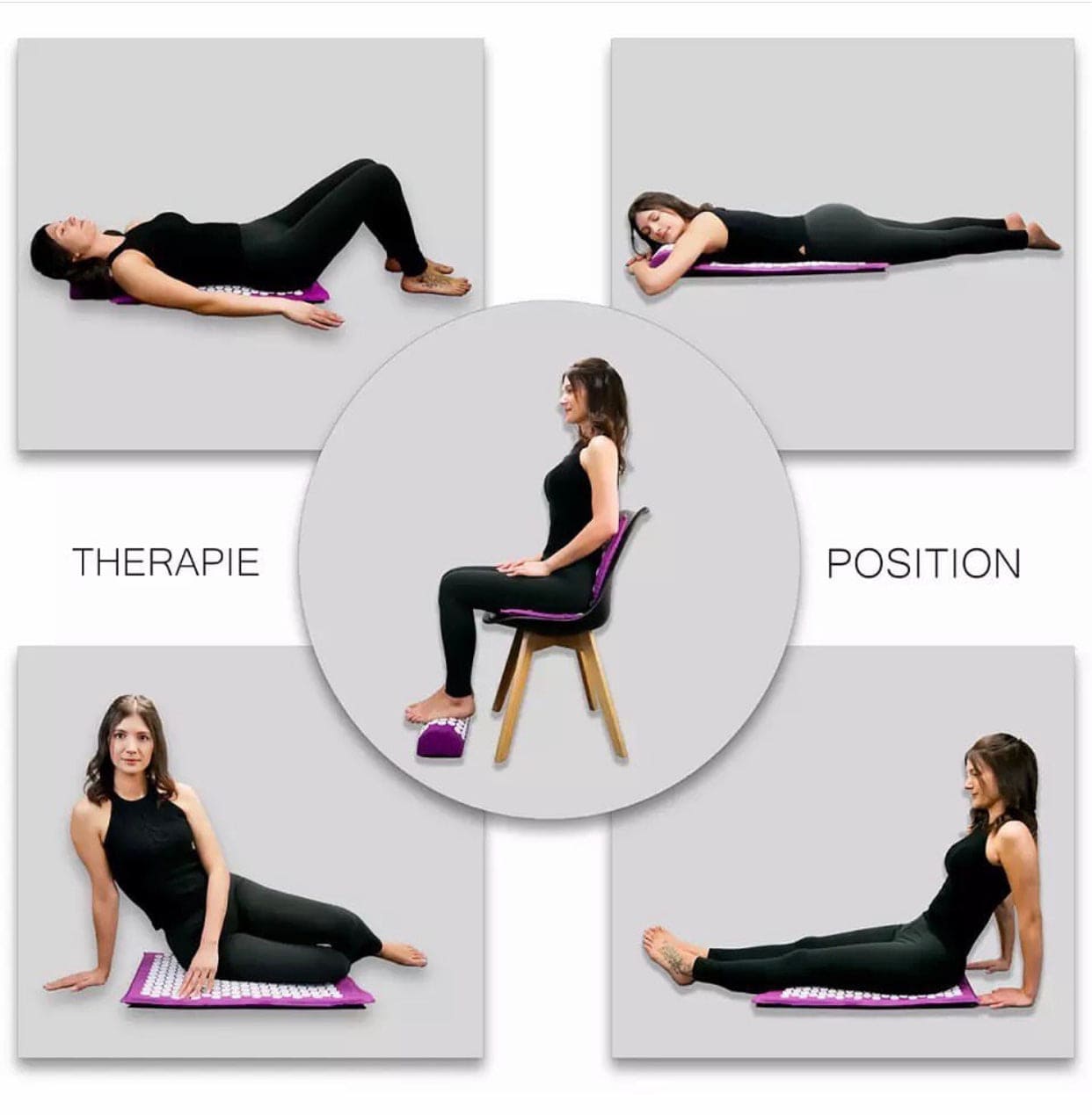 Acupressure Stress Relief Fitness Yoga Mat, Mat and Pillow Set for Back/Neck Pain Relief, Acupressure Mat For Trigger Point Massage