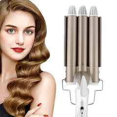 Triple Wave Hair Curler, Triple Curling Iron Wand, Crimping Iron Large Wave Hair Styling Tool, Ceramic Curling Tongs, Professional Hair Waver Tools, Wave Waver Styling Tools