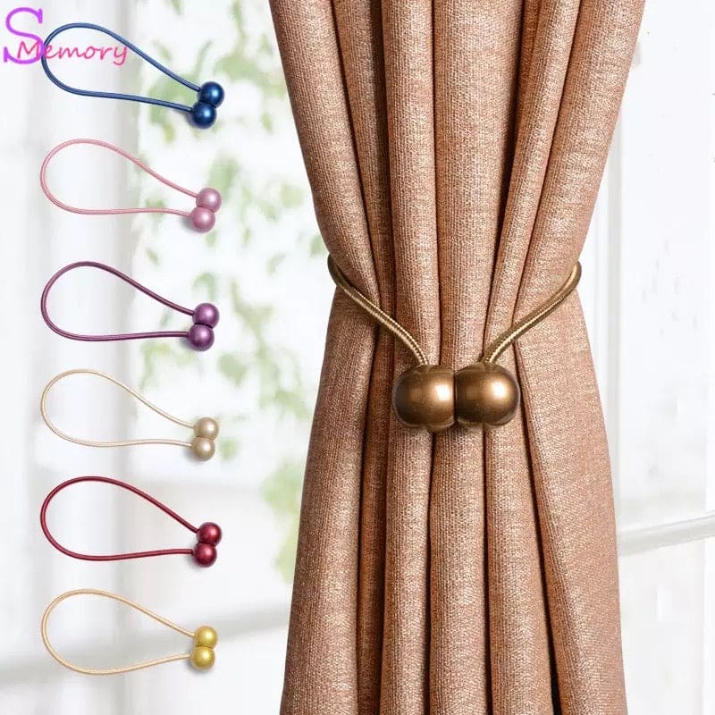 Set of 2 Colorful Magnetic Curtain Tieback, Curtain Holder, Holdbacks Decorative Curtain Clips, Buckle Strap Rope