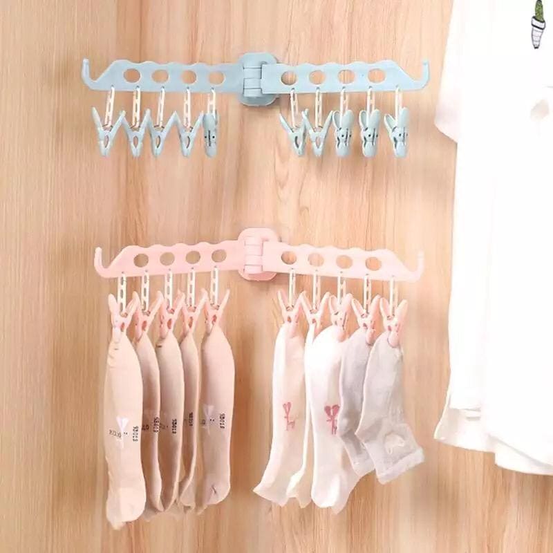 8 Hole Hanger Organizer, Multifunctional Folding Magic Hanger, Drying Rack Clothes Storage