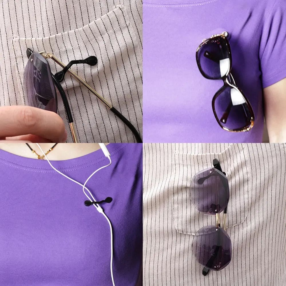 Magnetic Glass Holder, Multifunction Hang Eyeglass Holder, Portable Clothes Magnet Clip, Glasses Brooch Clips