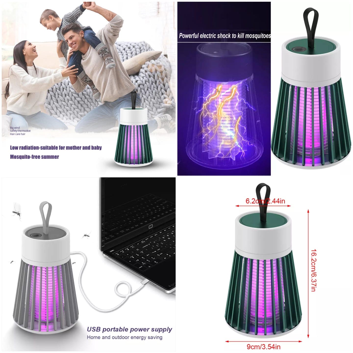 New Electric Shock Mosquito Killing Lamp, Electric Mosquito Bug Zapper, USB Anti Mosquito Killing Lamp