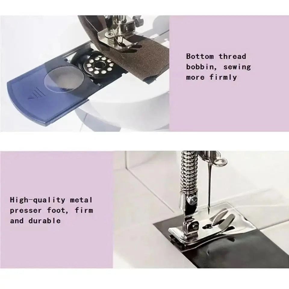 Mini Sewing Machine, Electric Portable Desktop Sewing Machine, Handheld Sewing Machine With Light Cutter, Night Light Sewing Machine, Universal Mini Portable Household Sewing Device