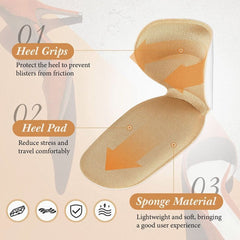 T Shaped Shoe Grip, Pain Relief Shoe Size Reducer, Half Cushion Heel Inserts Shoe Pad, Adjustable Antiwear Feet Shoe Insole, Shoe Insoles Heel Protector Sticker Insole, Shoes Sponge Dispensing Shoe Cushion, Self-Adhesive Protects Heel Shoes