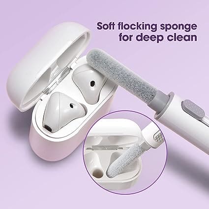 3 In 1 Earphone Cleaning Pen, Earbuds Case Cleaning Kit, Multifunctional Headphones Airphone Keyboard Cleaning Pen, Multipurpose 3 In 1 Cleaning Pen For Keyboard Camera AirPords Earbud
