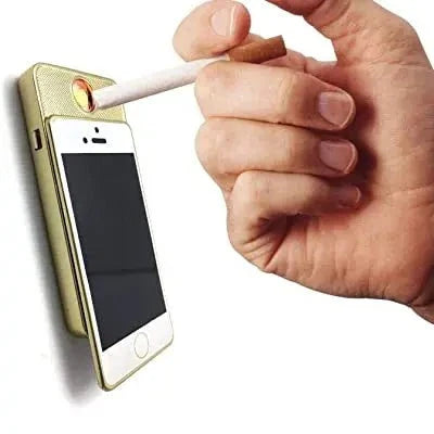 Mini iPhone Lighter, Electric Rechargeable Cigarette Lighter, Smart Drop Down Electronic Lighter, Pocket Smoking Lighter, Windproof Flameless Lighter, Mobile Phone Creative Lighter Electric