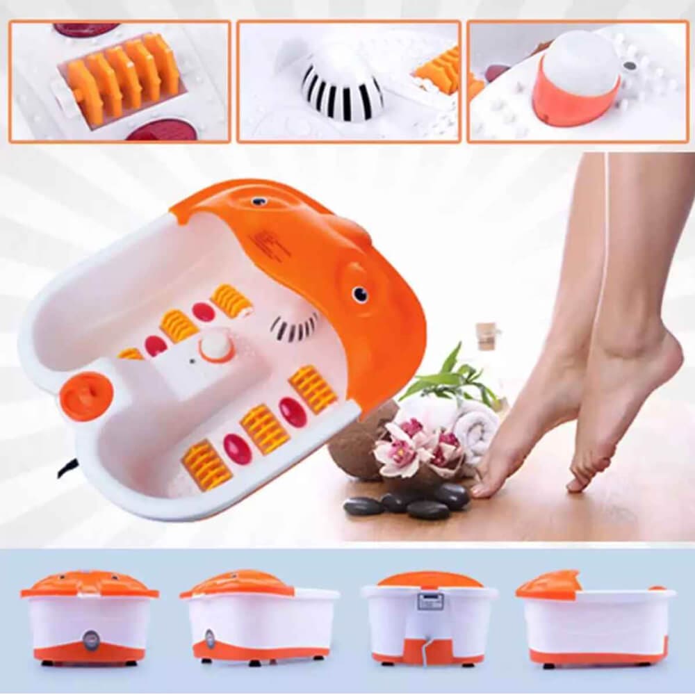 String Ray Foot Bath Massager, Pedicure Foot Spa Massager Machine, Automatic Heating Infrared Rays Bubble Massager,  Electric Pedicure Tub with Roller, Multifunctional Footbath Massager, Home Care Foot Spa