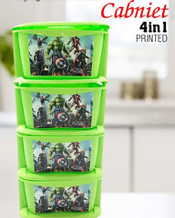 4 In 1 Fantasy Storage Cabinet, Plastic Kids Drawer, Multipurpose Smart Drawer