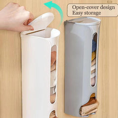 Wall Mounted Socks Storage Box, Closet Wall Hanging Box, Wardrobe Household Socks Holder Garbage Plastic Bag Dispenser, Kitchen Bathroom Hanging Rack, Self adhesive Home Dispenser Storage Box, Multifunctional Storage Box